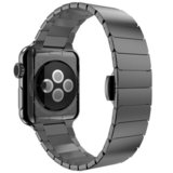 Curea iUni compatibila cu Apple Watch 1/2/3/4/5/6, 42mm, Link Bracelet, Otel Inoxidabil, Black